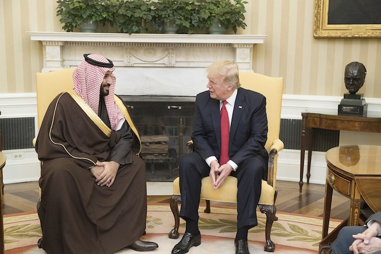 Photo: President Donald Trump with Mohammed bin Salman bin Abdulaziz Al Saud, Deputy Crown Prince of Saudi Arabia, on March 14, 2017, in the Oval Office of the White House in Washington, D.C. Credit: Official White House Photo by Shealah Craighead.